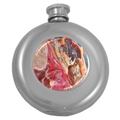 20210406 105120 Round Hip Flask (5 Oz) by kaleidomarblingart