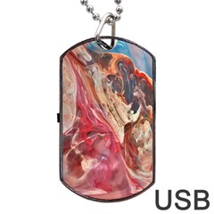 20210406 105120 Dog Tag Usb Flash (one Side) by kaleidomarblingart