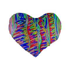 Vibrant-vases Standard 16  Premium Flano Heart Shape Cushions