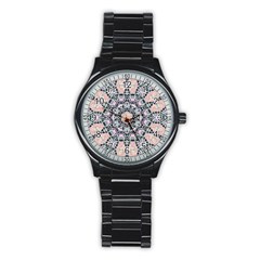 Gem Stainless Steel Round Watch