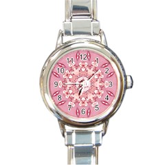 Diamond Girl 2 Round Italian Charm Watch by LW323