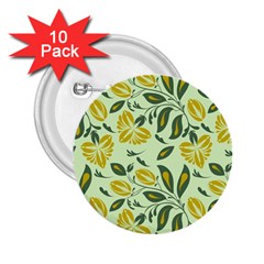 Folk Floral Pattern  Abstract Flowers Surface Design  Seamless Pattern 2 25  Buttons (10 Pack)  by Eskimos