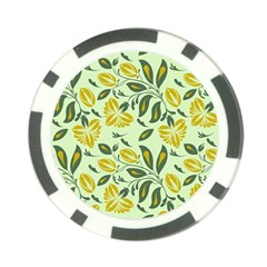 Folk Floral Pattern  Abstract Flowers Surface Design  Seamless Pattern Poker Chip Card Guard (10 Pack) by Eskimos