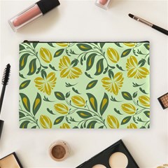 Folk Floral Pattern  Abstract Flowers Surface Design  Seamless Pattern Cosmetic Bag (large) by Eskimos