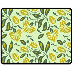 Folk Floral Pattern  Abstract Flowers Surface Design  Seamless Pattern Fleece Blanket (medium)  by Eskimos