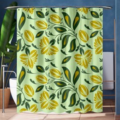 Folk Floral Pattern  Abstract Flowers Surface Design  Seamless Pattern Shower Curtain 60  X 72  (medium)  by Eskimos