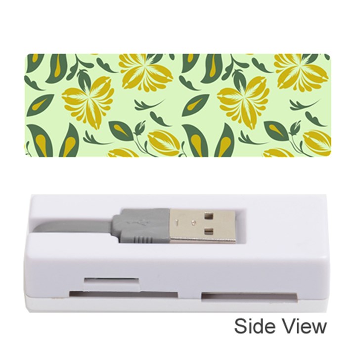 Folk floral pattern. Abstract flowers surface design. Seamless pattern Memory Card Reader (Stick)