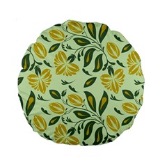 Folk Floral Pattern  Abstract Flowers Surface Design  Seamless Pattern Standard 15  Premium Round Cushions by Eskimos