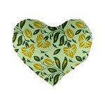 Folk floral pattern. Abstract flowers surface design. Seamless pattern Standard 16  Premium Heart Shape Cushions Front