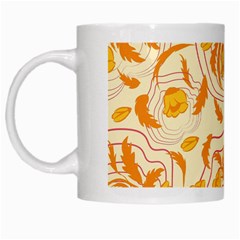 Folk Floral Pattern  Abstract Flowers Surface Design  Seamless Pattern White Mugs by Eskimos