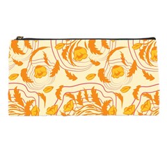 Folk floral pattern. Abstract flowers surface design. Seamless pattern Pencil Case