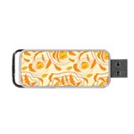 Folk floral pattern. Abstract flowers surface design. Seamless pattern Portable USB Flash (Two Sides) Front