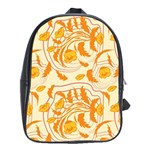 Folk floral pattern. Abstract flowers surface design. Seamless pattern School Bag (XL) Front