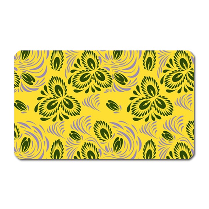 Folk floral pattern. Abstract flowers surface design. Seamless pattern Magnet (Rectangular)