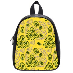 Folk Floral Pattern  Abstract Flowers Surface Design  Seamless Pattern School Bag (small) by Eskimos