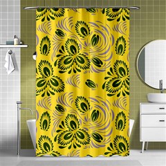 Folk Floral Pattern  Abstract Flowers Surface Design  Seamless Pattern Shower Curtain 48  X 72  (small)  by Eskimos