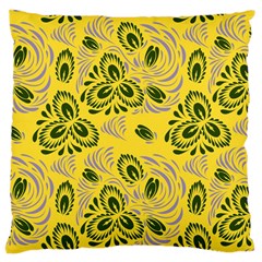 Folk Floral Pattern  Abstract Flowers Surface Design  Seamless Pattern Large Cushion Case (one Side) by Eskimos