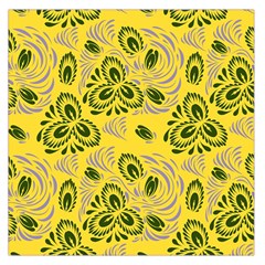 Folk Floral Pattern  Abstract Flowers Surface Design  Seamless Pattern Large Satin Scarf (square) by Eskimos