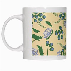 Folk Floral Pattern  Abstract Flowers Surface Design  Seamless Pattern White Mugs by Eskimos