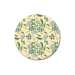 Folk Floral Pattern  Abstract Flowers Surface Design  Seamless Pattern Magnet 3  (round) by Eskimos