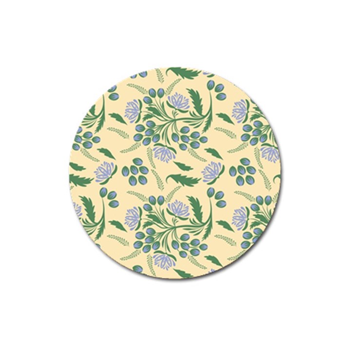 Folk floral pattern. Abstract flowers surface design. Seamless pattern Magnet 3  (Round)