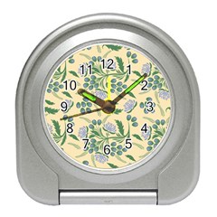 Folk Floral Pattern  Abstract Flowers Surface Design  Seamless Pattern Travel Alarm Clock by Eskimos