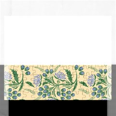 Folk Floral Pattern  Abstract Flowers Surface Design  Seamless Pattern Rectangular Jigsaw Puzzl by Eskimos