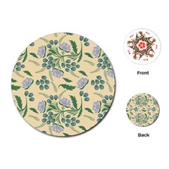 Folk Floral Pattern  Abstract Flowers Surface Design  Seamless Pattern Playing Cards Single Design (round) by Eskimos