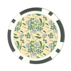 Folk Floral Pattern  Abstract Flowers Surface Design  Seamless Pattern Poker Chip Card Guard by Eskimos