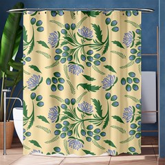 Folk Floral Pattern  Abstract Flowers Surface Design  Seamless Pattern Shower Curtain 60  X 72  (medium)  by Eskimos