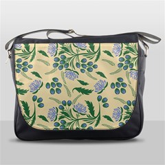 Folk Floral Pattern  Abstract Flowers Surface Design  Seamless Pattern Messenger Bag by Eskimos