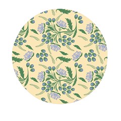 Folk Floral Pattern  Abstract Flowers Surface Design  Seamless Pattern Mini Round Pill Box by Eskimos