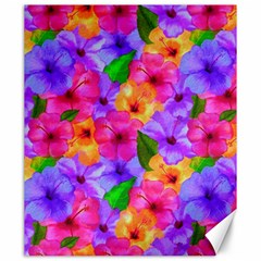 Watercolor Flowers  Multi-colored Bright Flowers Canvas 20  X 24  by SychEva