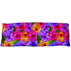 Watercolor Flowers  Multi-colored Bright Flowers Body Pillow Case (dakimakura) by SychEva