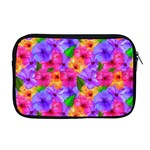 Watercolor Flowers  Multi-colored Bright Flowers Apple MacBook Pro 17  Zipper Case Front