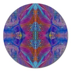 Flowing Duo  Magnet 5  (round) by kaleidomarblingart