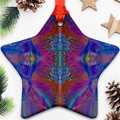 Flowing Duo  Star Ornament (two Sides) by kaleidomarblingart