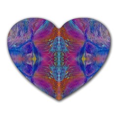 Flowing Duo  Heart Mousepads by kaleidomarblingart