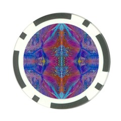 Flowing Duo  Poker Chip Card Guard by kaleidomarblingart