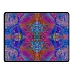 Flowing Duo  Fleece Blanket (small) by kaleidomarblingart