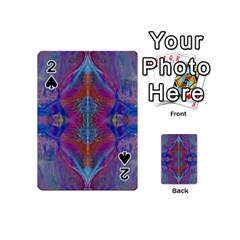 Flowing Duo  Playing Cards 54 Designs (mini) by kaleidomarblingart