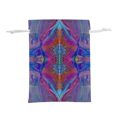 Flowing Duo  Lightweight Drawstring Pouch (l) by kaleidomarblingart