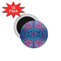 Marbling Turquoise Marbling 1 75  Magnets (10 Pack)  by kaleidomarblingart