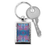 Marbling Turquoise Marbling Key Chain (Rectangle) Front