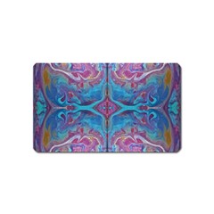 Marbling Turquoise Marbling Magnet (name Card) by kaleidomarblingart