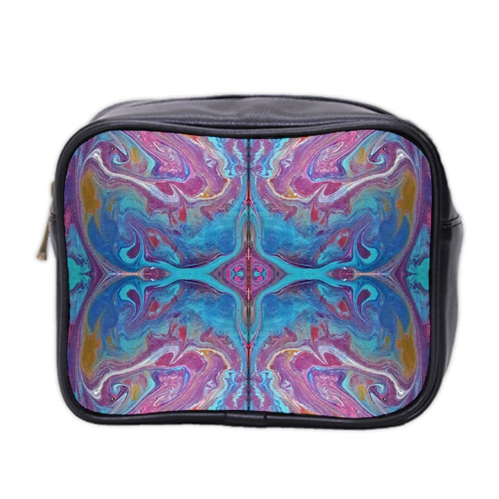 Marbling Turquoise Marbling Mini Toiletries Bag (Two Sides)