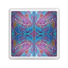 Marbling Turquoise Marbling Memory Card Reader (square) by kaleidomarblingart