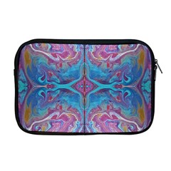 Marbling Turquoise Marbling Apple Macbook Pro 17  Zipper Case by kaleidomarblingart