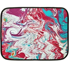 Marbling Patterns Double Sided Fleece Blanket (mini)  by kaleidomarblingart