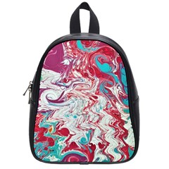 Marbling Patterns School Bag (small) by kaleidomarblingart